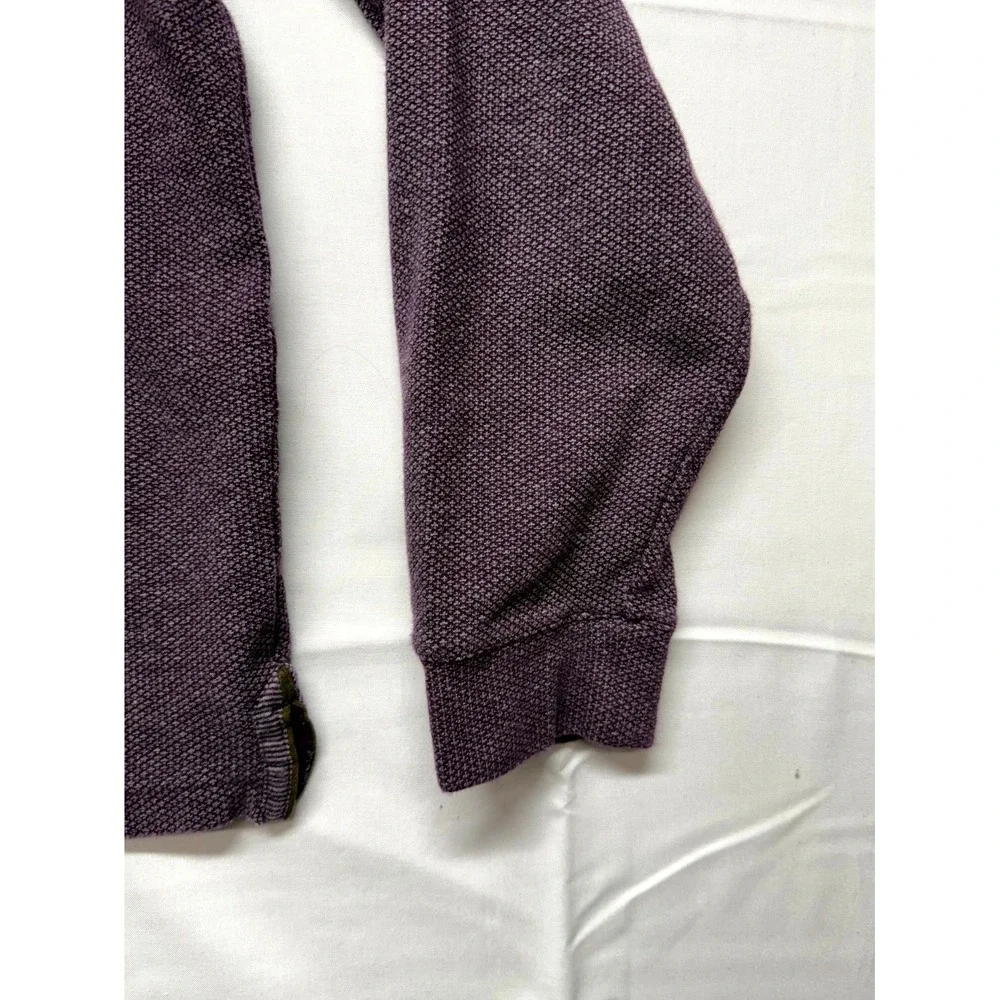 JoS. A. Bank Reserve Sweater Men XL Purple Traditional Fit Quarter Zip Mock Neck